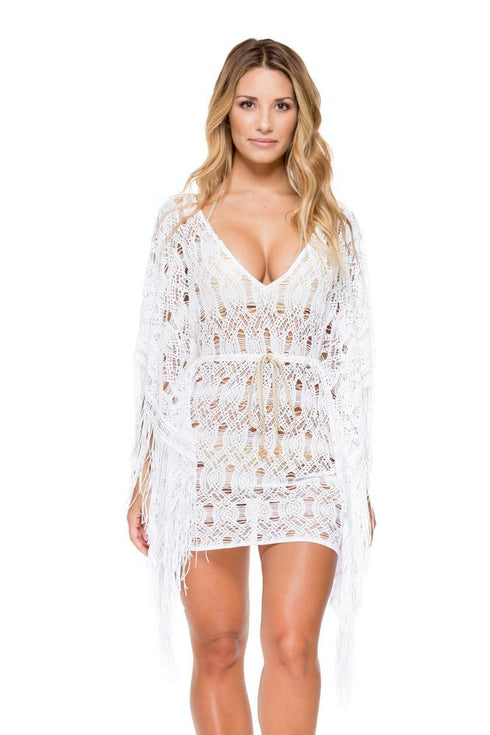 Luli Fama Muchachita Linda Caftan Fringe Dress